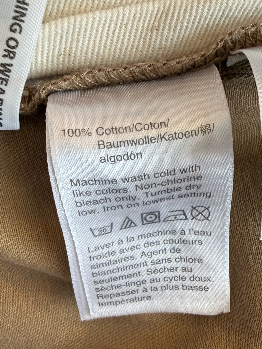 J. Crew 770 Straight Broken-In Chino Pants Khaki Tan 34x34 100% Cotton - Picture 15 of 15